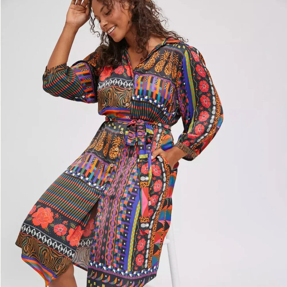 Farm Rio Ciela Midi Shirtdress - Picture 1 of 6